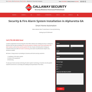 Callaway Security website screenshot