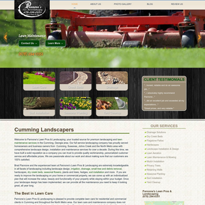 Pannone’s Lawn Pros & Landscaping website screenshot