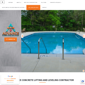 Advance Concrete Lifting & Leveling website screenshot