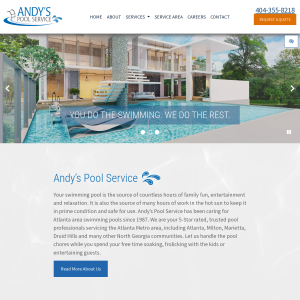 Andy’s Pool Service website screenshot