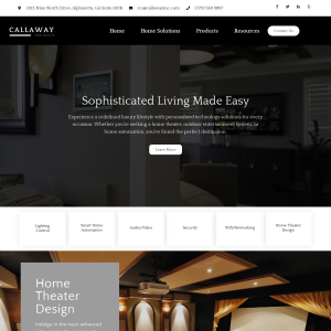 Callaway Home Theater website screenshot