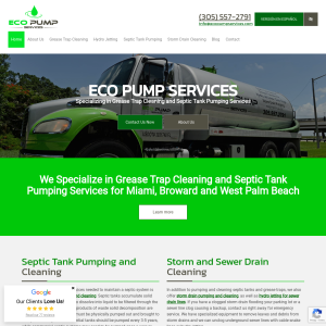 Eco Pump Services website screenshot
