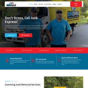 Junk Express website screenshot