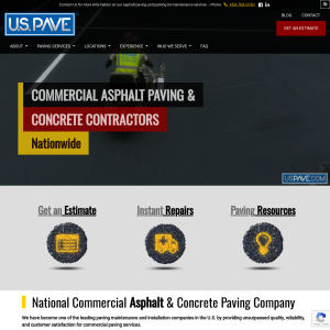 U.S. Pave website screenshot