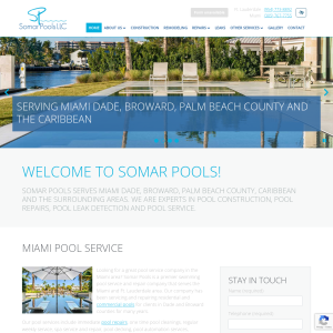 Somar Pools website screenshot